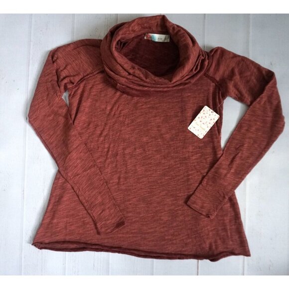 Free People Beach One Body Terracotta Cotton Cocoon Cowl Pullover - NWT - Picture 2 of 6